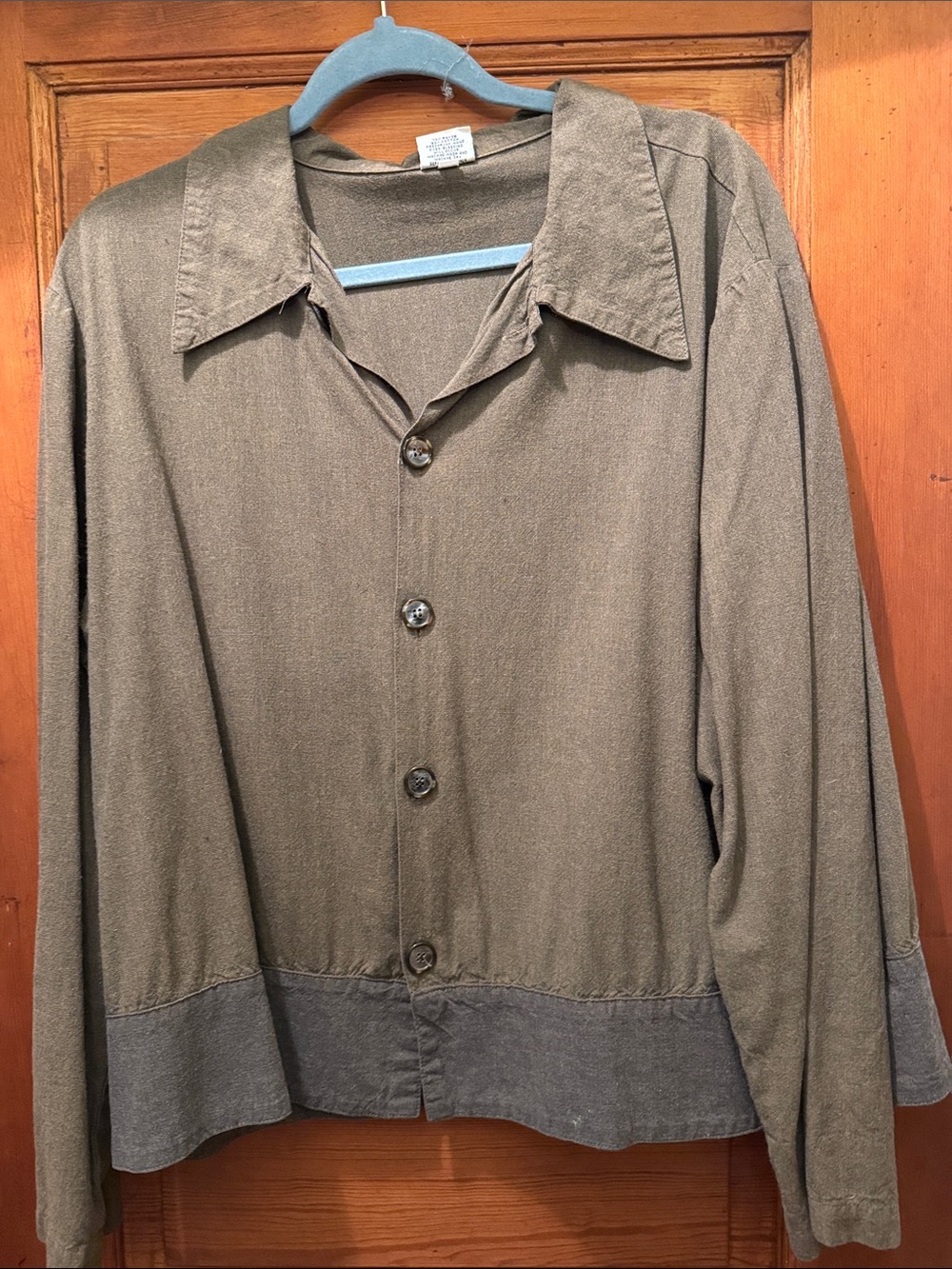 CP Shades Olive Green Button-Down Shirt Jacket